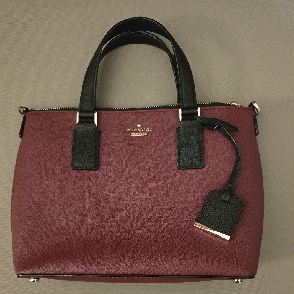 SOLD Kate Spade Burgundy and Black Women's Bag